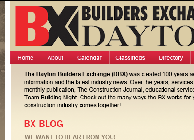 Web refresh of BX Dayton design refresh web website