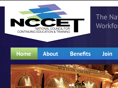 NCCET website redesign concept