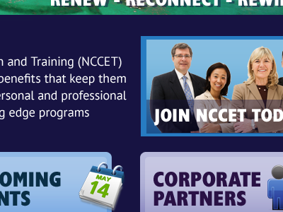 NCCET website redesign concept