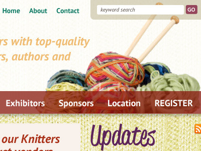 Knitters Connection website redesign design refresh tcs software web website
