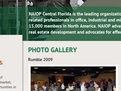NAIOP Central Florida website redesign redesign web design