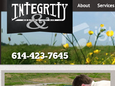 Integrity Heating & Air website redesign redesign web design