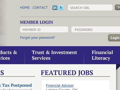 Ohio Bankers League website redesign design refresh web website