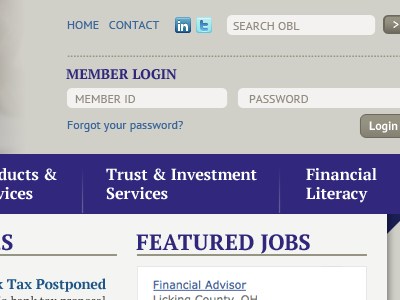 Ohio Bankers League website redesign