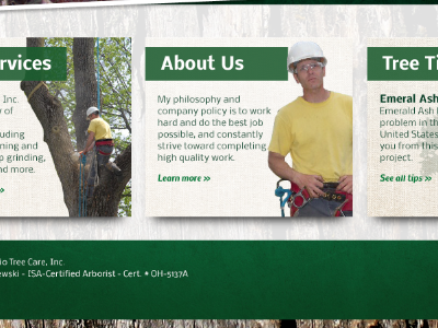 Ohio Tree Care website redesign design refresh web website