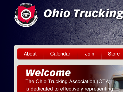 Web redesign for Ohio Trucking Association design refresh tcs software web website