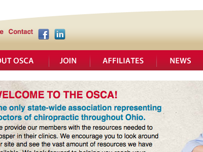 OSCA website redesign