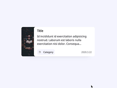List Item - post animation frontend list microinteraction ui