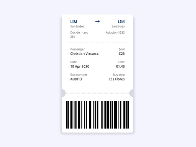 Ticket UI animation developer front end microinteraction ticket ui