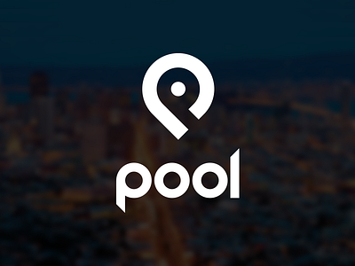 Pool logo - v1 concept logo p pin pool transportation