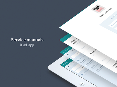 Service manuals - iPad app app clean ipad minimalist product simple ui ux visual white