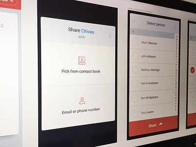 Share clean ios minimalism mobile product ui ux white