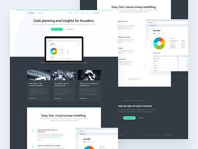 Runway - landing page homepage cash homepage landing page ltse marketing planning product radar runway ui ux website