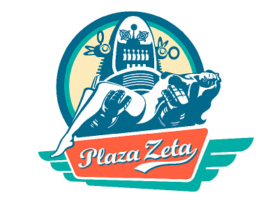 Plaza Zeta adobe illustrator isologo logo robot
