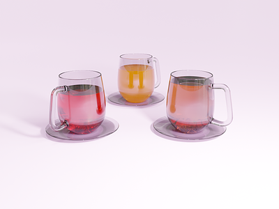 3D Glass Cups 3d 3d glass 3d glass cups blender cups design drinks illustration isometric juice mango render wine