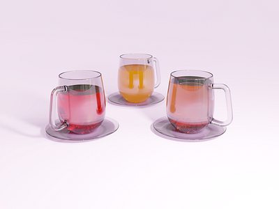 3D Glass Cups