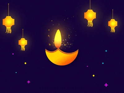 Festival of Lights - Diwali animation celebration concept diwali festival flame gif illustration india minimal occasion vector