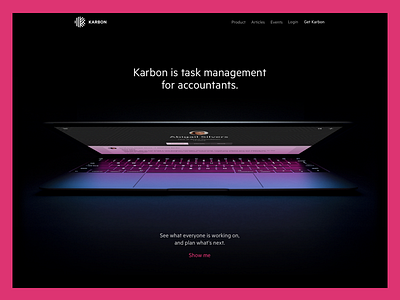 Homepage for Karbon