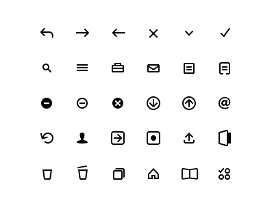 Karbon App Icons icon set icons outline