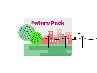 Future Pack curves electricity flat pastel power rounded