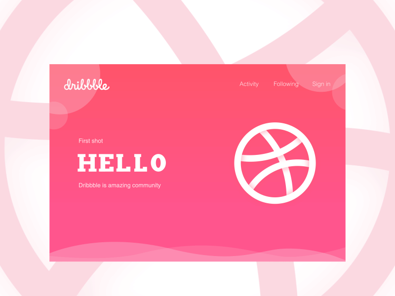 Hello Dribbble motion ui