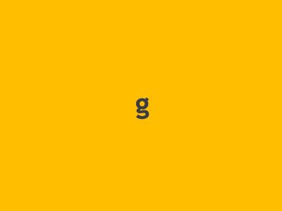 g alphabet g letters trebuchet typography yellow