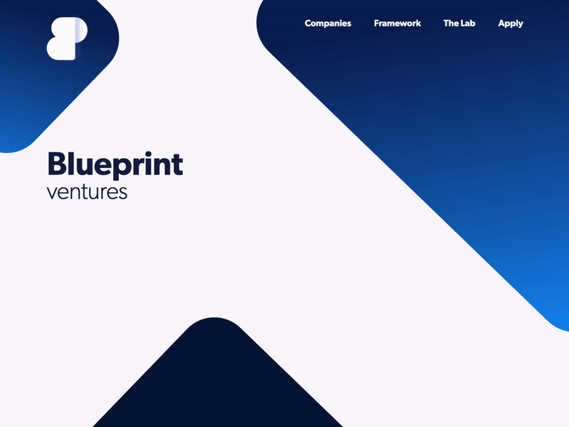 Blueprint.vc homepage landing page