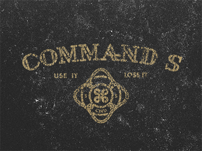 Command S design texture typography