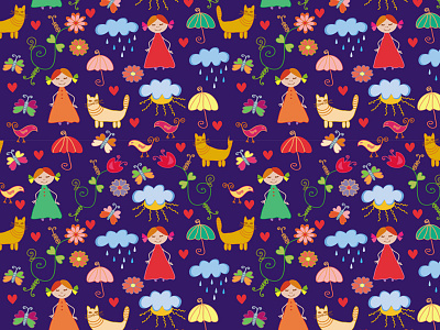 Seamless pattern for kids