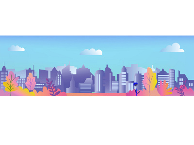 20 adobe illustrator banner cityscape design digital handdrawn illustration illustrator landscape panoramic urban vector