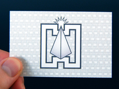H brand identity business card freelance greyscale logo music pattern