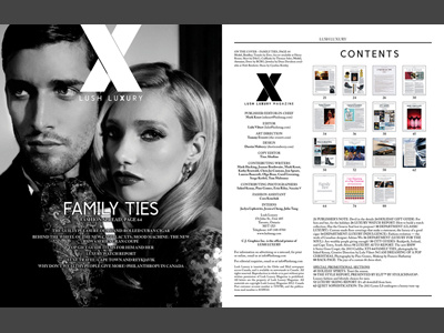Lush Luxury Magazine Winter 2012 Cover canada editorial fashion layout magazine