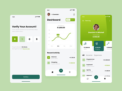 Money Management Mobile Application Concept