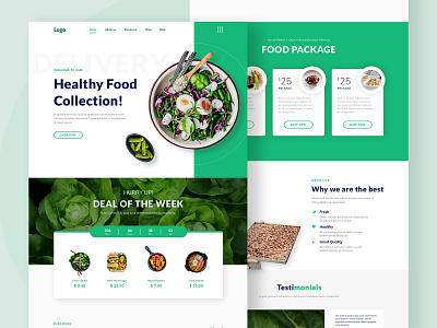 Healthy Food Landing Page By Yudi Setiawan On Dribbble