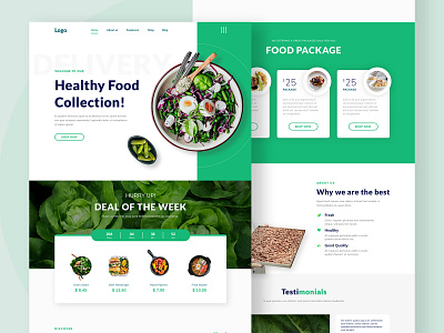 Healthy Food Landing Page apps design ecommerce food fresh frontend garden healthy landingpage market ui uidesign website
