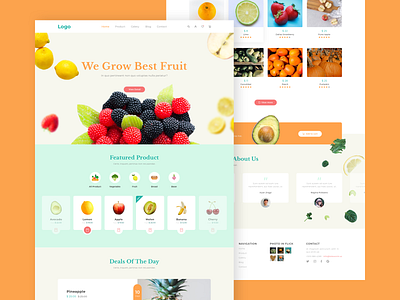 Fruit shop landing page agency design ecommerce frontend fruit healthy landingpage ui uidesign vegetable website