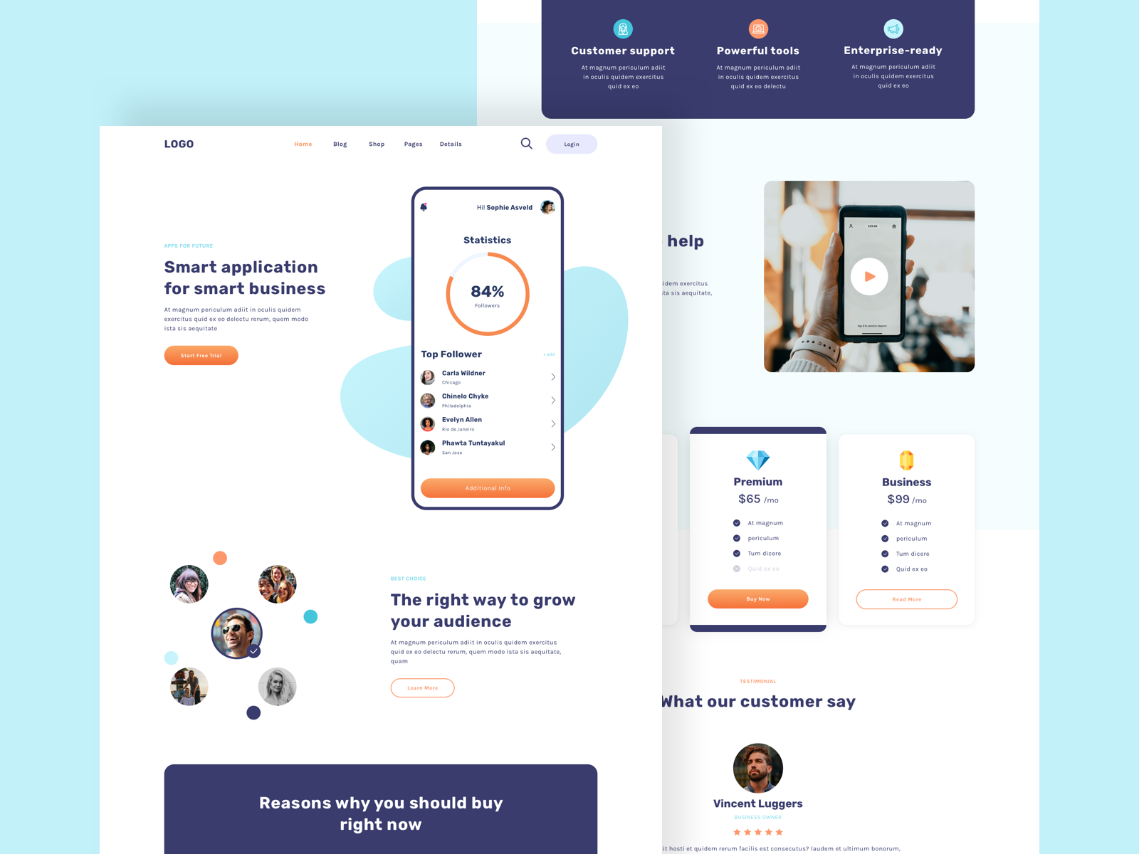 Social Media Management App Landing Page by Yudi Setiawan on Dribbble