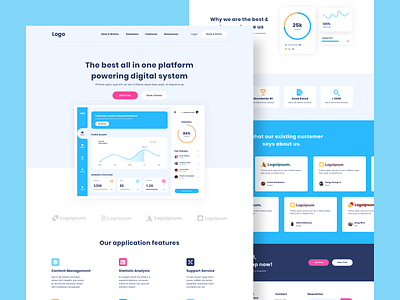 SAAS Software Landing Page apps business clean design frontend landingpage saas landing saas website software website ui uidesign web website