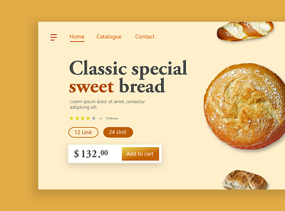 Bread Shop Landing Page bread brown ecommerce frontend interaction landingpage pastries shop uidesign webdesign website