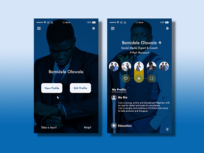 #DailyUI #006 User Profile UI Design graphic design mobile app design uidesign uidesigner user profile