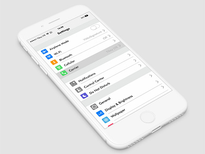 iPhone Settings Page UI Design #dailyui