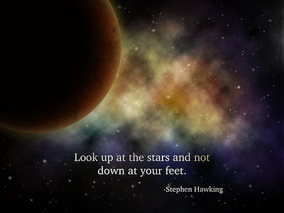 Tribute to Stephen Hawking curiosity galaxy gradient photoshop physics planets quotes science stephen hawking universe