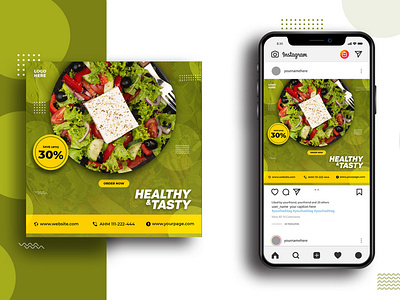 Social Media Food Banner Design, Social Media Ads Post