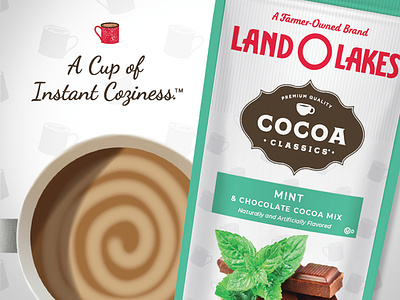 Land O Lakes Cocoa Classics Rebrand branding cocoa consumer packaged goods cpg illustration land o lakes logo package design packaging