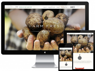 Heirloom Harvest Website design farmers market heirloom harvest market natural web design website