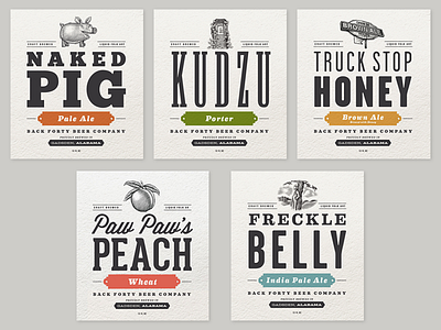 Back Forty Beer Company Labels