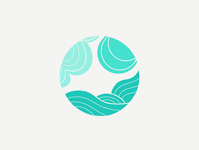 Sea, Sun, and Sky chattanooga emblem emblem design logo design moon ocean sea sky sun type water