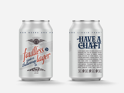 Chattanooga Brewing Faultless Beer Can beer beer can can design chattanooga faultless lager retro vintage