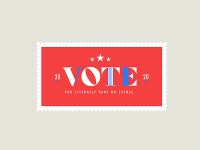 Vote 2020 chattanooga logo design typography