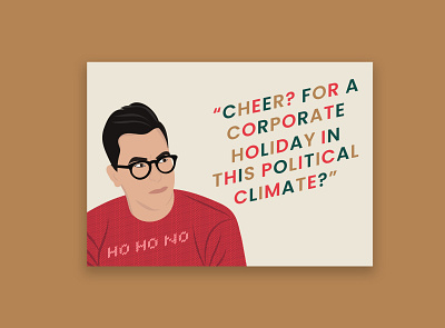 Dan Levy Christmas Card dan levy dance david rose ho ho no illustration